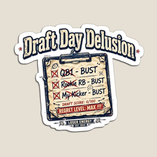 Item preview, Draft Day Delusion Shirt | Funny Fantasy Football Draft Loser T-Shirt designed and sold by FitEnvy.