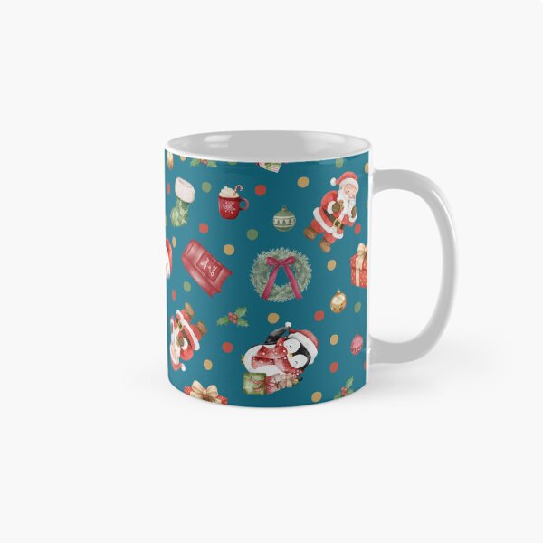 Item preview, Watercolor Christmas on Dark Teal  designed and sold by KSimpson838.