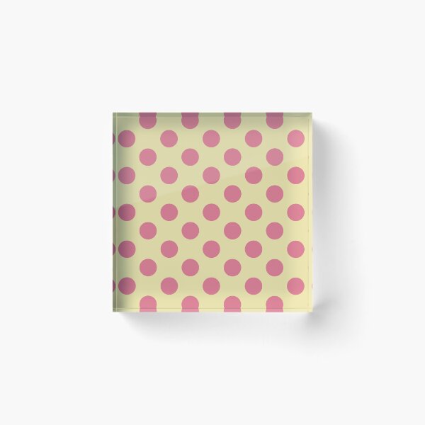 Item preview, Large pink polka dots on yellow designed and sold by Nolan6.