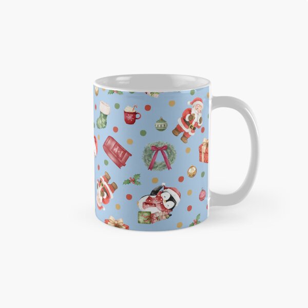 Item preview, Watercolor Christmas on Light Blue  designed and sold by KSimpson838.