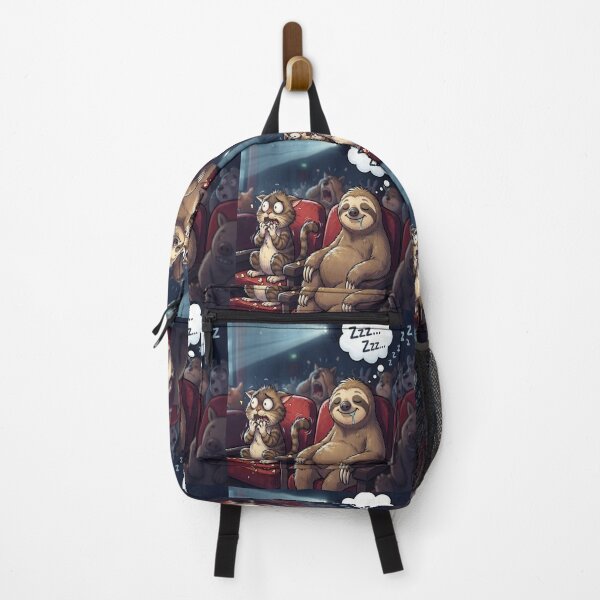 Item preview, Funny Sloth Sleeping at Cinema Movie Theater Cat Cartoon Humor designed and sold by AfresStudio.