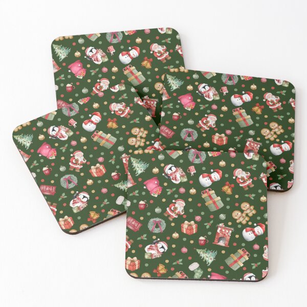 Item preview, Watercolor Christmas on Dark Green  designed and sold by KSimpson838.