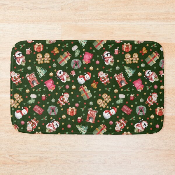 Item preview, Watercolor Christmas on Dark Green  designed and sold by KSimpson838.