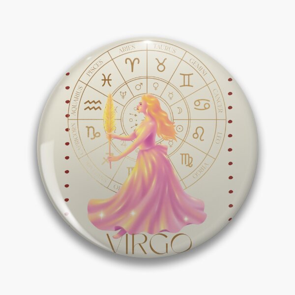 Item preview, Virgo Zodiac Stamp – Celestial Vintage Astrology Art designed and sold by CozyMuse.