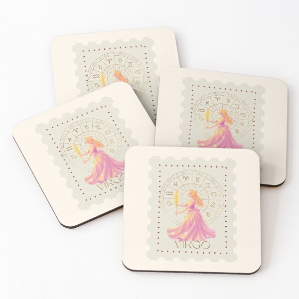 Item preview, Virgo Zodiac Stamp – Celestial Vintage Astrology Art designed and sold by CozyMuse.
