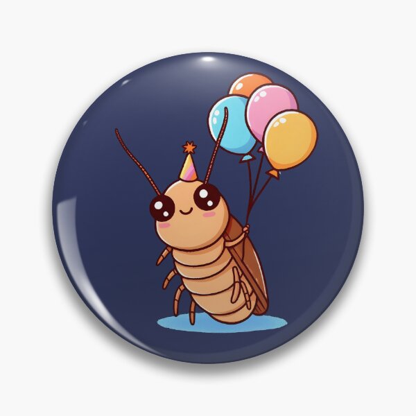 Item preview, Party Time Cockroach: Kawaii Bug with Balloons Insect Birthday Card 2  designed and sold by Gay-Koala.