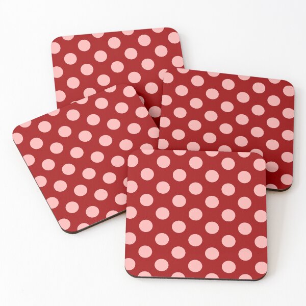 Item preview, Large pink polka dots on red designed and sold by Nolan6.