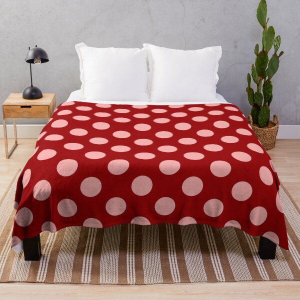 Item preview, Large pink polka dots on red designed and sold by Nolan6.