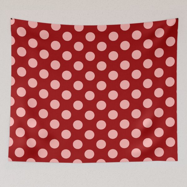 Item preview, Large pink polka dots on red designed and sold by Nolan6.