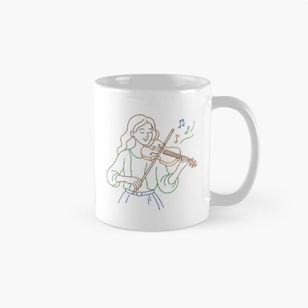 Item preview, Violin Girl Line Art | Female Violinist Design For Violin Player designed and sold by StyxIND.