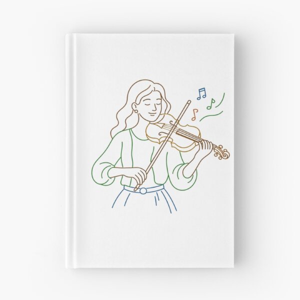 Item preview, Violin Girl Line Art | Female Violinist Design For Violin Player designed and sold by StyxIND.