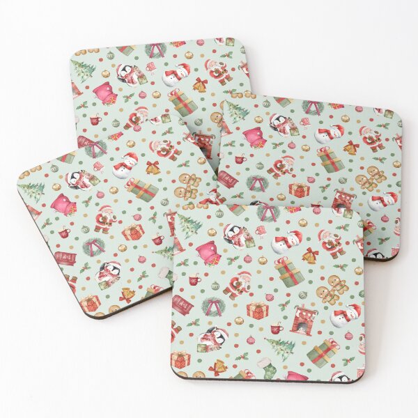 Item preview, Watercolor Christmas on Pale Green  designed and sold by KSimpson838.