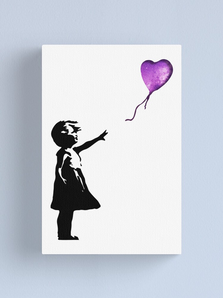 Banksy - Girl with balloon purple
