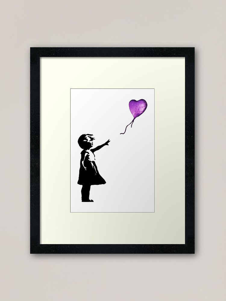 Banksy - Girl with balloon purple