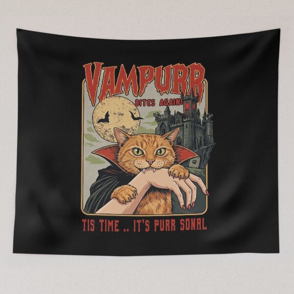 Item preview, Vampurr Vampire Cat designed and sold by TeeARTHY.