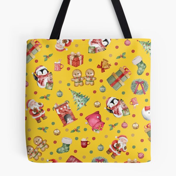 Item preview, Watercolor Christmas on Dark Yellow  designed and sold by KSimpson838.