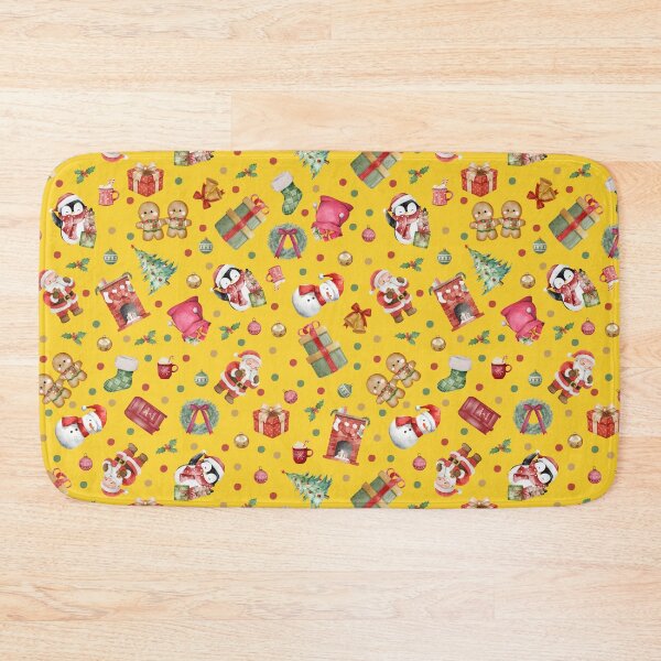 Item preview, Watercolor Christmas on Dark Yellow  designed and sold by KSimpson838.