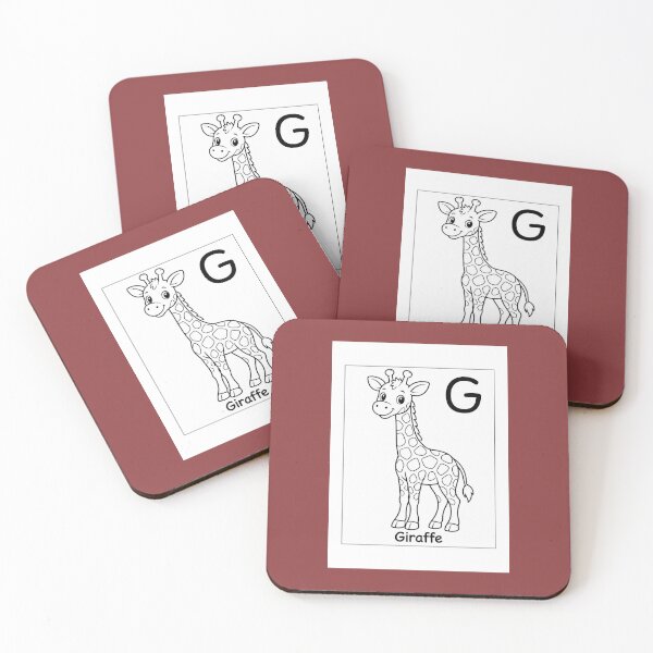 Item preview, Giraffe Letter G Design designed and sold by ZedColors.