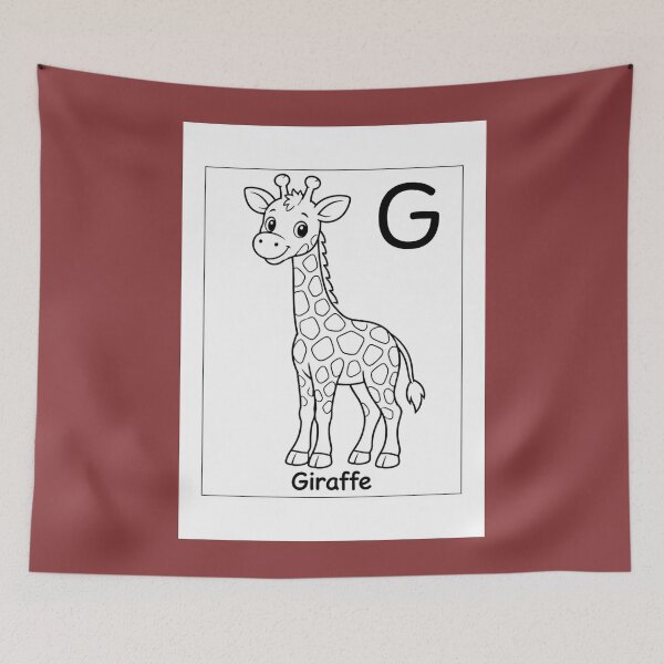 Item preview, Giraffe Letter G Design designed and sold by ZedColors.