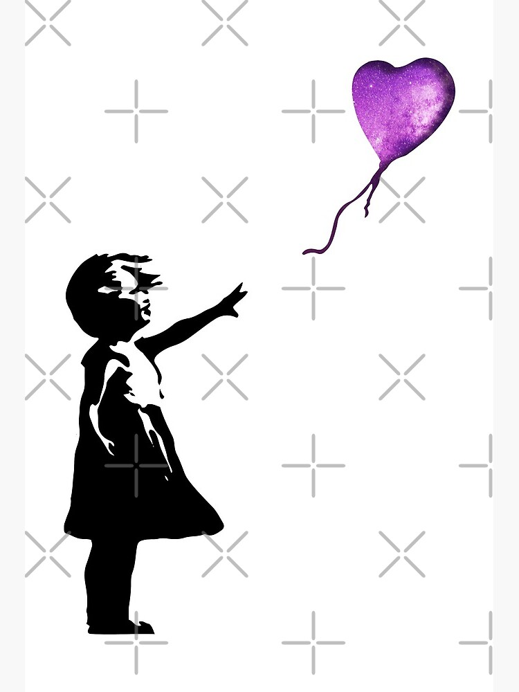 Banksy - Girl with balloon purple