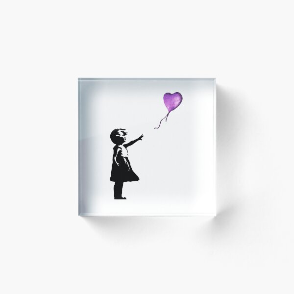 Banksy - Girl with balloon purple