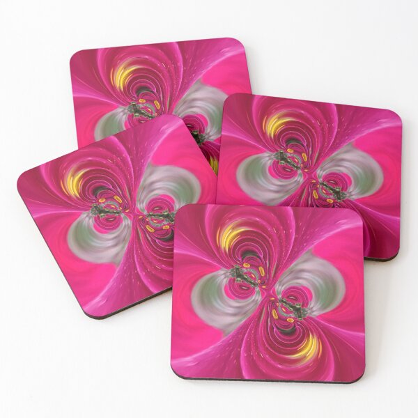 Item preview, Magenta and Silver Floral Spirals designed and sold by SilentBloomLab.