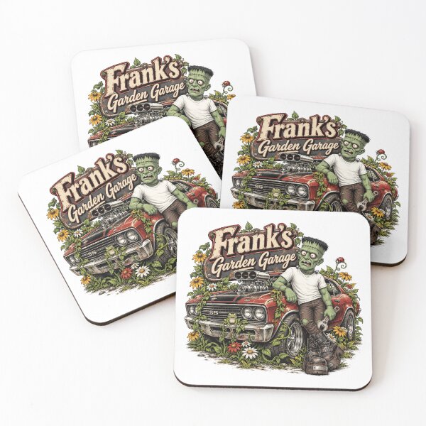 Item preview, Frank’s Garden Garage – Funny Monster Mechanic Hot Rod Garden Art designed and sold by Classic Chaos Creations.