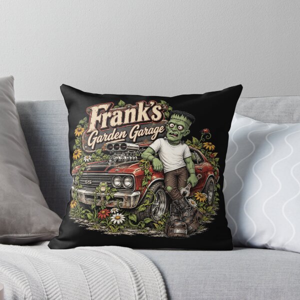 Item preview, Frank’s Garden Garage – Funny Monster Mechanic Hot Rod Garden Art designed and sold by Classic Chaos Creations.
