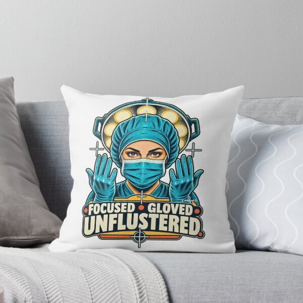Item preview, OR Nurse Focused Gloved Unflustered designed and sold by EvergreenPark - Tee Studio.