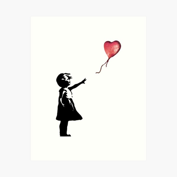 Item preview, Banksy - Girl with balloon red designed and sold by DylanJaimz.