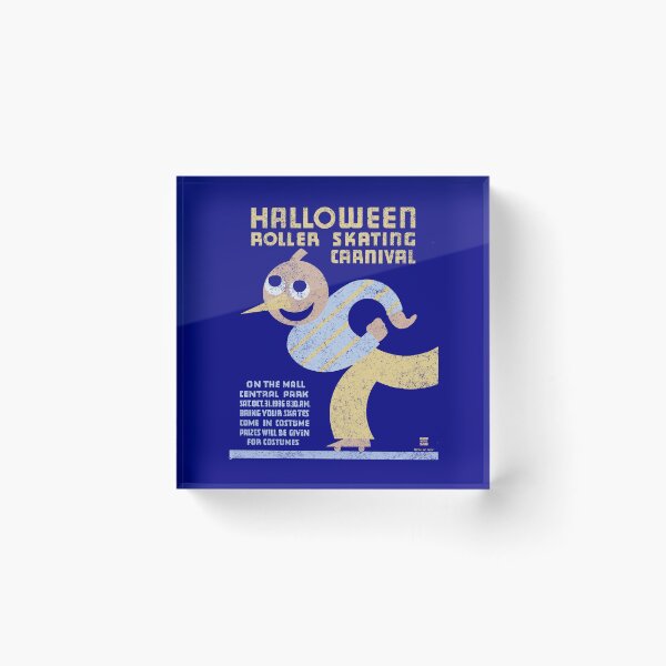 Item preview, Halloween Roller Skating Carnival Poster - Art Deco WPA Design designed and sold by Roger-C.