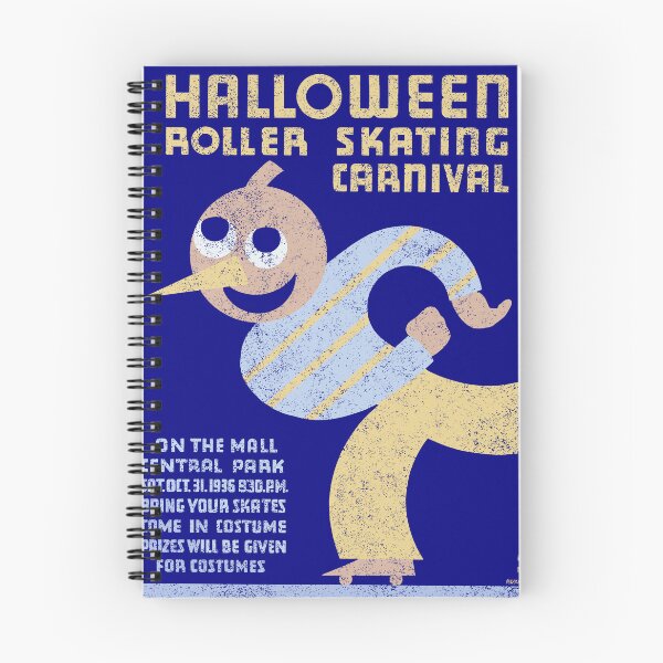 Item preview, Halloween Roller Skating Carnival Poster - Art Deco WPA Design designed and sold by Roger-C.