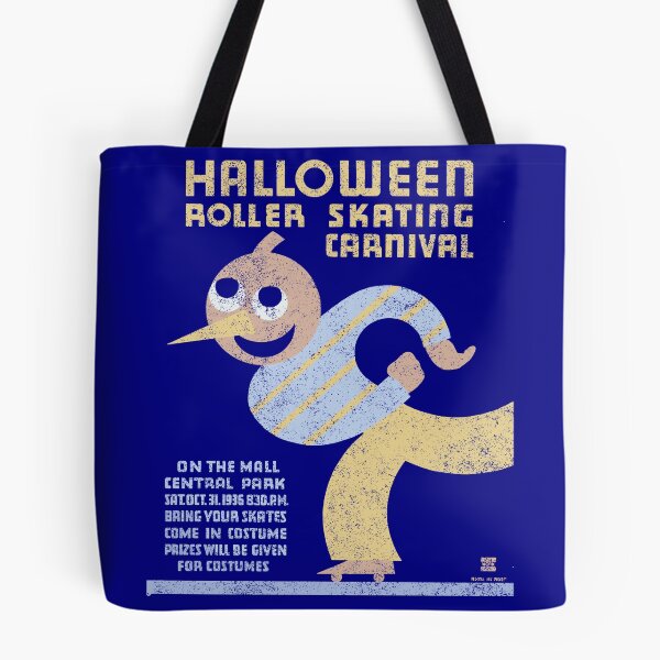 Item preview, Halloween Roller Skating Carnival Poster - Art Deco WPA Design designed and sold by Roger-C.