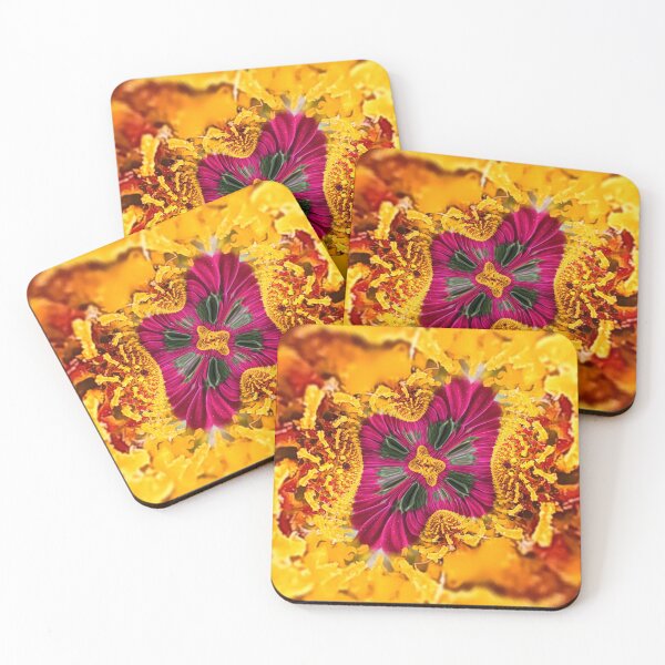 Item preview, Magenta and Gold Floral Mandala designed and sold by SilentBloomLab.