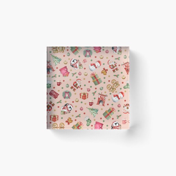 Item preview, Watercolor Christmas on Pale Orange  designed and sold by KSimpson838.