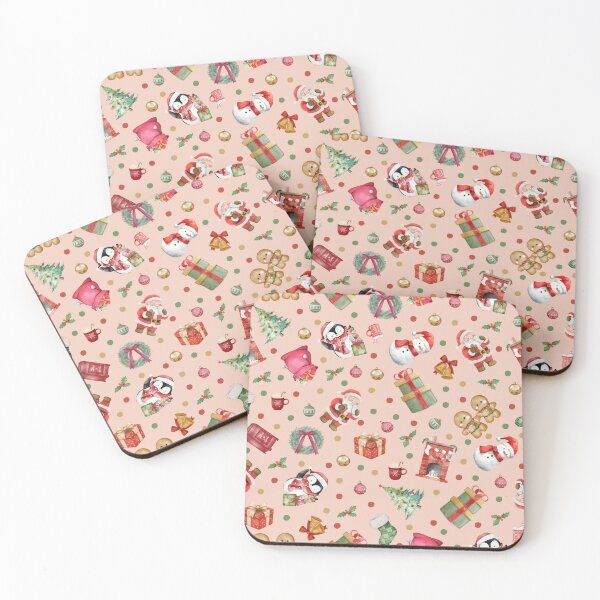 Item preview, Watercolor Christmas on Pale Orange  designed and sold by KSimpson838.
