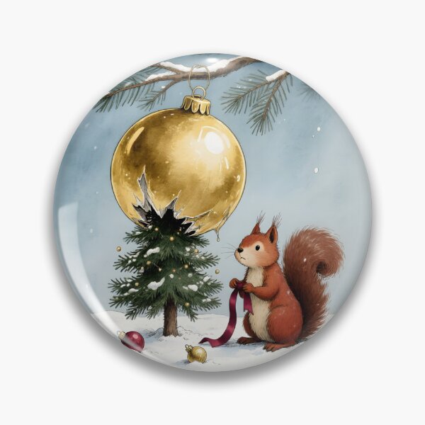 Item preview, Whimsical Christmas Squirrel Illustration designed and sold by Connys Colorful World.