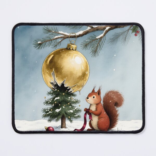 Item preview, Whimsical Christmas Squirrel Illustration designed and sold by Connys Colorful World.