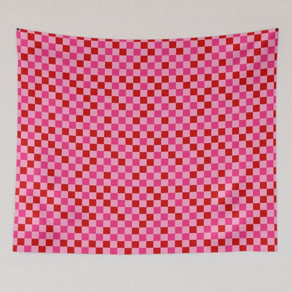 Item preview, Red and Pink on Pink Checkered  Design   designed and sold by PatternTitan.