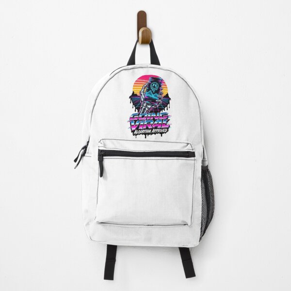 Item preview, Going Viral Algorithm Approved - Synthwave Skeleton Gamer Art designed and sold by VYBEHAUS.
