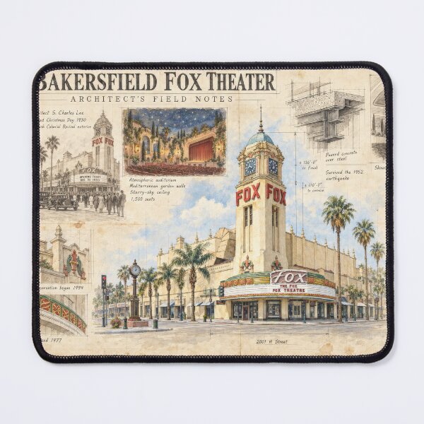 Item preview, Bakersfield Fox Theater – Architect’s Field Notes designed and sold by Russell Thorne.