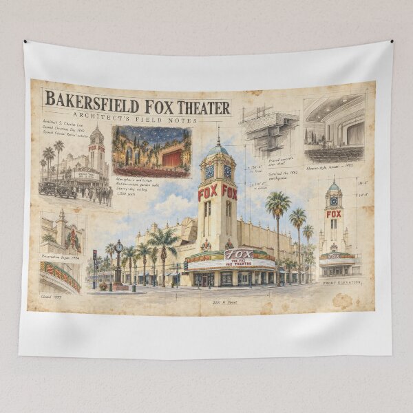 Item preview, Bakersfield Fox Theater – Architect’s Field Notes designed and sold by Russell Thorne.