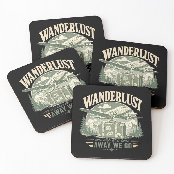 Item preview, Wanderlust Away We Go Retro Airplane Travel Design designed and sold by MOCH- ART.