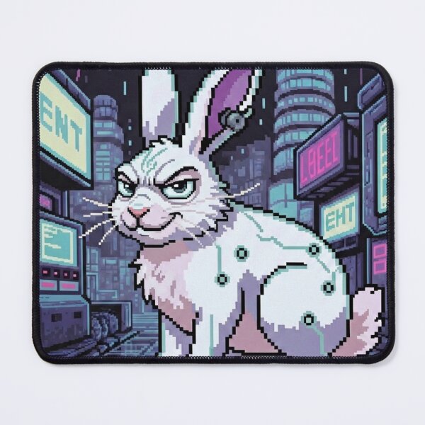 Item preview, Cyberpunk Pixel Rabbit designed and sold by PixelArtMonster.