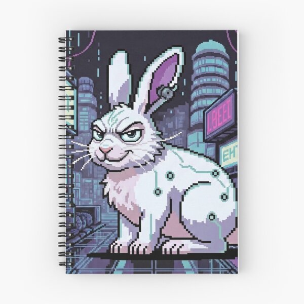 Item preview, Cyberpunk Pixel Rabbit designed and sold by PixelArtMonster.