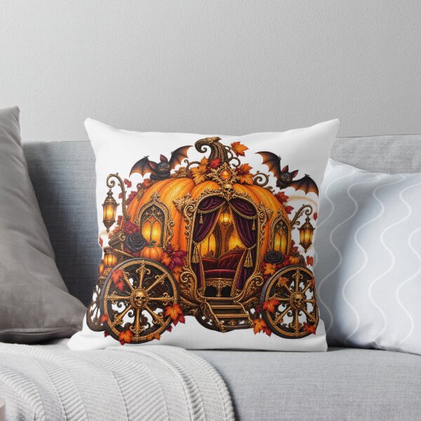 Item preview, Gilded Gothic Pumpkin Coach – Halloween Fantasy designed and sold by Clothes With Smiling Animals Walt Gral.