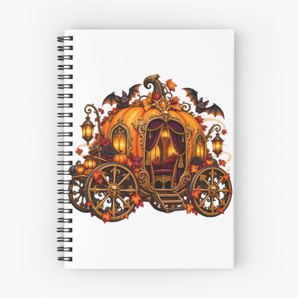 Item preview, Gilded Gothic Pumpkin Coach – Halloween Fantasy designed and sold by Clothes With Smiling Animals Walt Gral.