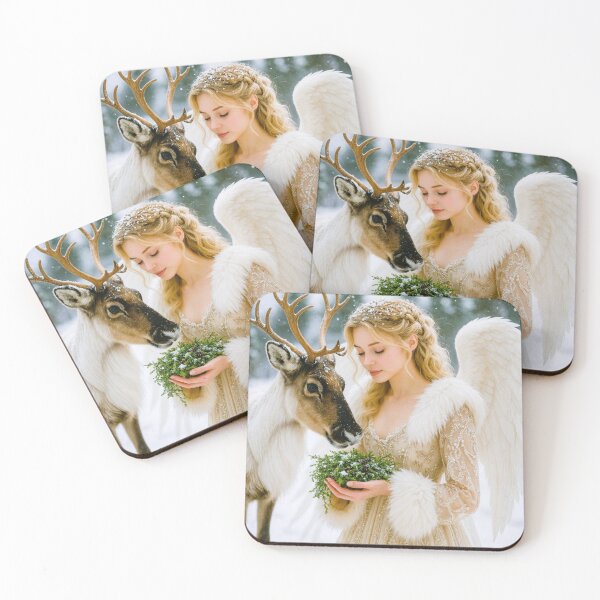 Item preview, Christmas Angel and Reindeer designed and sold by Angelstkw.