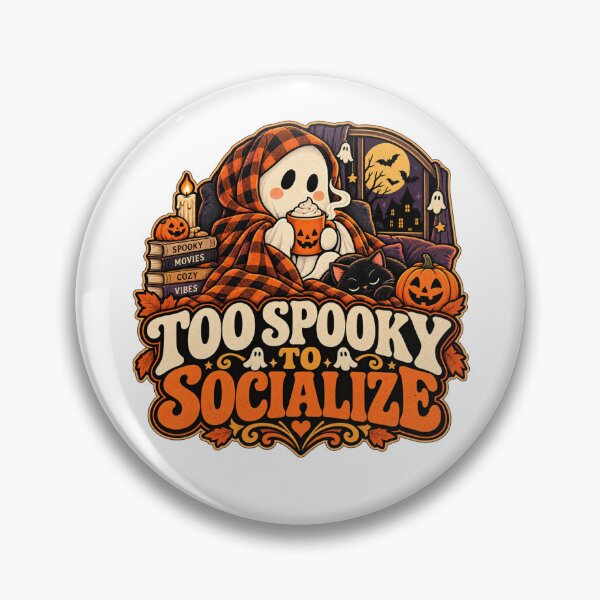 Item preview, Happy Halloween too spooky to socialize designed and sold by DailyQuestPrint.