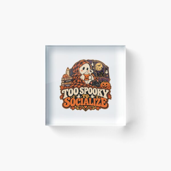 Item preview, Happy Halloween too spooky to socialize designed and sold by DailyQuestPrint.